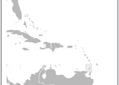 Two tone map of Grenada