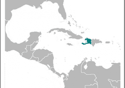 Two tone map of Haiti